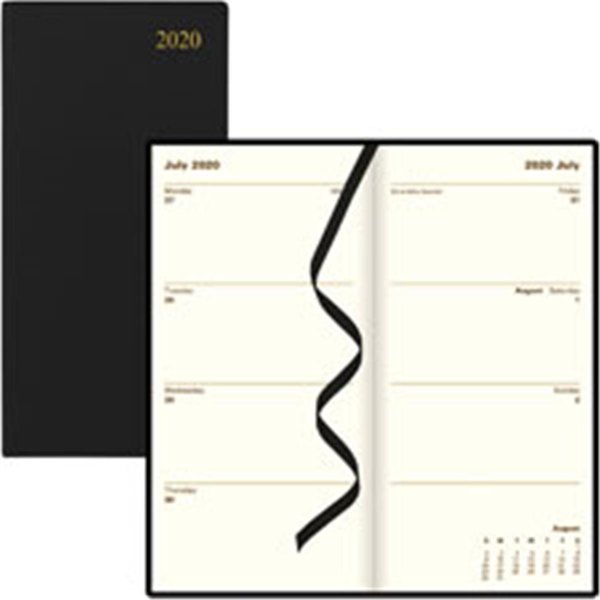 Rediform Letts Leather Weekly & Monthly Pocket Planner, Black RE465868